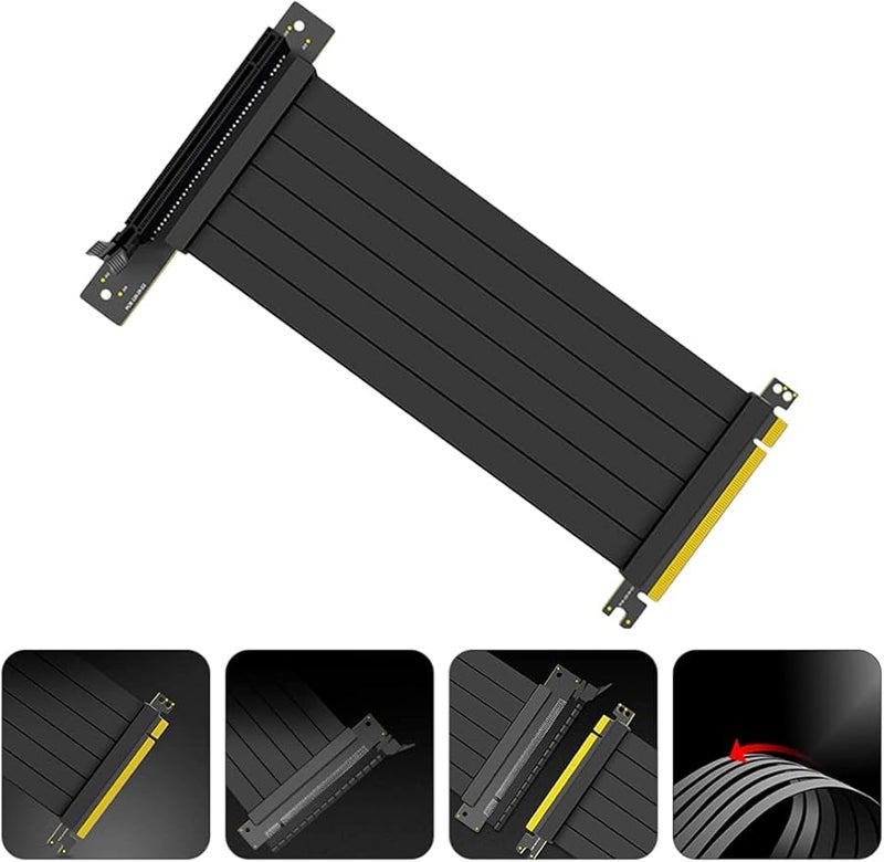 90 Degree PCIe Riser Cable Extension 40cm Flexible High Speed GPU Adapter Stable Connection - Image 5